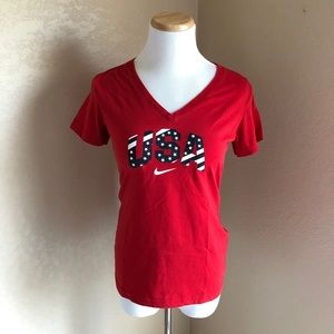Nike Dri-fit USA red tee shirt small 4th of July